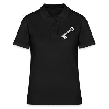 Vintage uralt rostig rustikale Hausschlüssel - Frauen Polo Shirt - Schwarz - Vorne - Ailine (174cm)