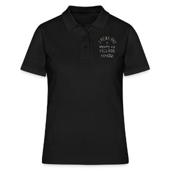 J'peux pas je monte au village - Polo Femme - noir - Devant - Ailine (174cm)