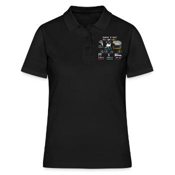 Temps libres badminton cadeau badminton - Polo Femme - noir - Devant - Ailine (174cm)