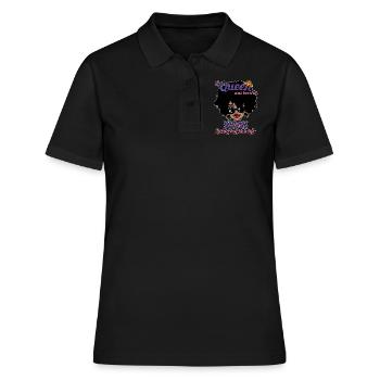 A Queen Was Born In 1970 - 52 Years Old Birthday - Women's Polo Shirt - black - Front - Ailine (174cm)