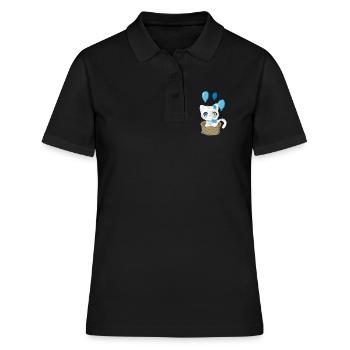 Baby Kitty, Le Chaton doux - Polo Femme - noir - Devant - Ailine (174cm)