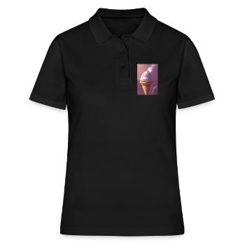 Eiscreme - Frauen Polo Shirt - Schwarz - Vorne - Ailine (174cm)