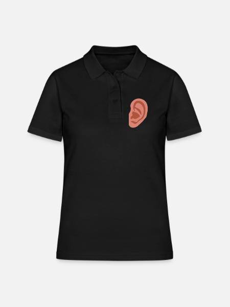 Grande oreille - Polo Femme - noir