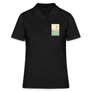 Une photo estivale au bord de la mer - Polo Femme - noir - Devant - Ailine (174cm)
