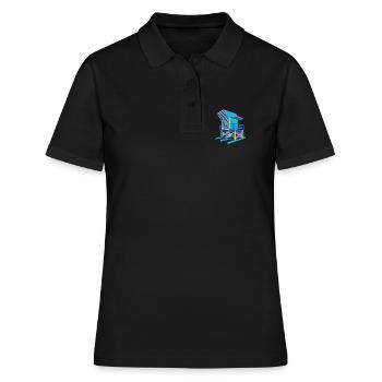 Beach Booth in Alicante - Women's Polo Shirt - black - Front - Ailine (174cm)