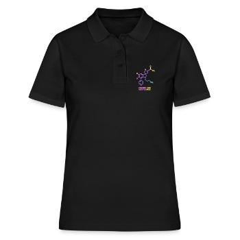 Psychedelic Molecular Art LSD - Women's Polo Shirt - black - Front - Ailine (174cm)