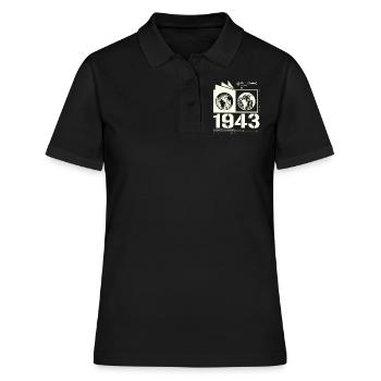 Jahrgang 1943 Retro Geburtstag Geschenk 1943 - Frauen Polo Shirt - Schwarz - Vorne - Ailine (174cm)