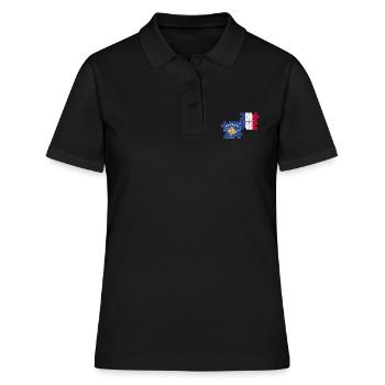 Kosovo France Drapeau Vintage Kosovars - Polo Femme - noir - Devant - Ailine (174cm)