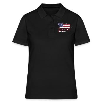 Amérique USA - Polo Femme - noir - Devant - Ailine (174cm)