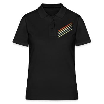 Drummer Drumsticks - Frauen Polo Shirt - Schwarz - Vorne - Ailine (174cm)