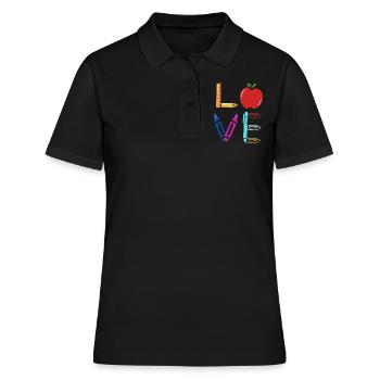 professeur - Polo Femme - noir - Devant - Ailine (174cm)