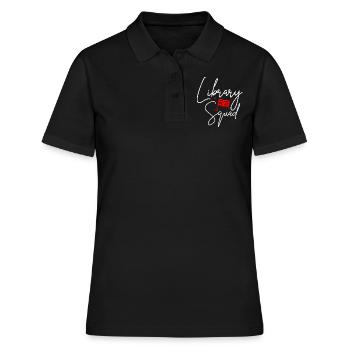 Bibliotheks-Kader - Frauen Polo Shirt - Schwarz - Vorne - Ailine (174cm)