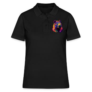 Wombat Australie Marsupial Mignon Wombat - Polo Femme - noir - Devant - Ailine (174cm)