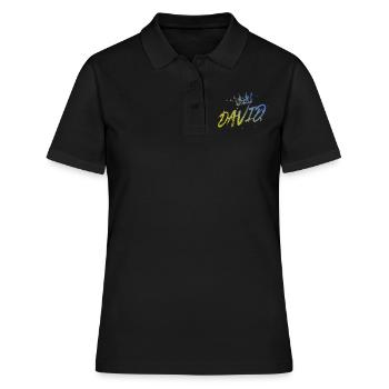 David - Frauen Polo Shirt - Schwarz - Vorne - Ailine (174cm)