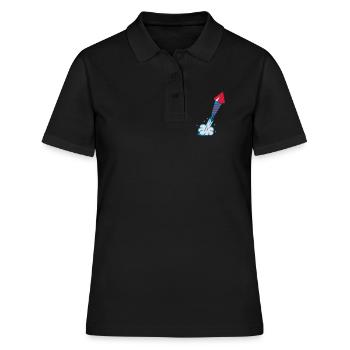 Le feu d'artifice - Polo Femme - noir - Devant - Ailine (174cm)