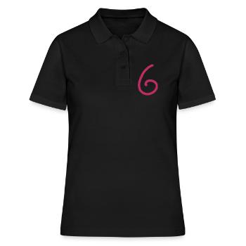 6 Numéro six Numéro Anniversaire - Polo Femme - noir - Devant - Ailine (174cm)