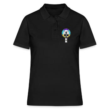 Cadeau de bande démo d’insigne Pride Infirmier infirmier Pride Safe With Me - Polo Femme - noir - Devant - Ailine (174cm)