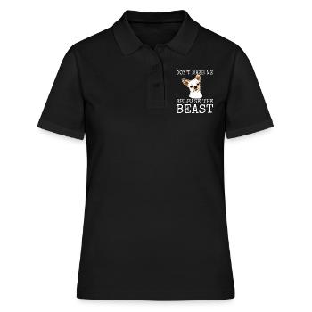 Chihuahua Hund Lass mich das Biest nicht loslassen - Frauen Polo Shirt - Schwarz - Vorne - Ailine (174cm)