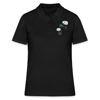 Chemie Witz - Frauen Polo Shirt - Schwarz - Vorne - Ailine (174cm)