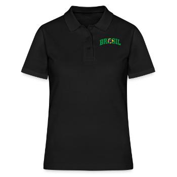 Drapeau du brésil - Polo Femme - noir - Devant - Ailine (174cm)