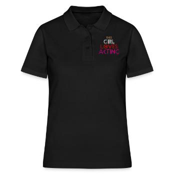 T-shirt actrice - Polo Femme - noir - Devant - Ailine (174cm)