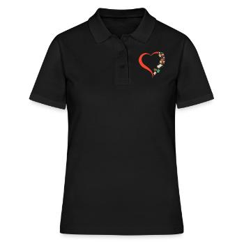 Lire le livre Littérature Books Heart - Polo Femme - noir - Devant - Ailine (174cm)