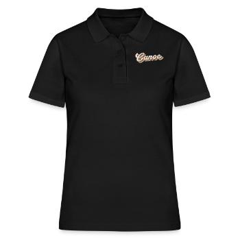 Canoë Canoë Rétro Vintage Canoë - Polo Femme - noir - Devant - Ailine (174cm)