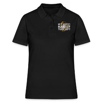 Baseball Fan Vintage Hit Hard Run - Women's Polo Shirt - black - Front - Ailine (174cm)