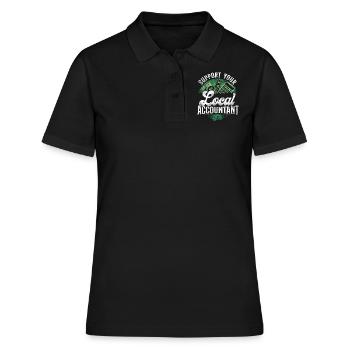 Comptable Teneur de livres Comptabilité - Polo Femme - noir - Devant - Ailine (174cm)
