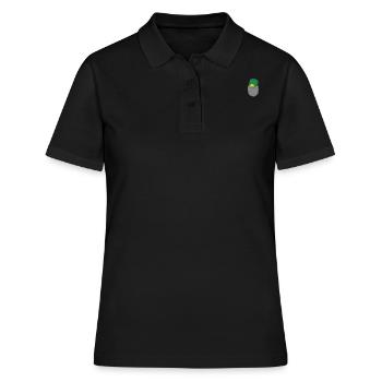 Pickleball Pocket - Frauen Polo Shirt - Schwarz - Vorne - Ailine (174cm)