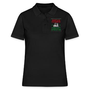 Certified Forklift Truck Operator - Frauen Polo Shirt - Schwarz - Vorne - Ailine (174cm)
