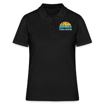 Karaoke Singer Microphone Vocalist - Frauen Polo Shirt - Schwarz - Vorne - Ailine (174cm)