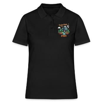 Chaque pixel raconte une histoire - Retro Gaming - Polo Femme - noir - Devant - Ailine (174cm)