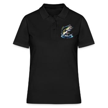 Springender Barsch - Frauen Polo Shirt - Schwarz - Vorne - Ailine (174cm)