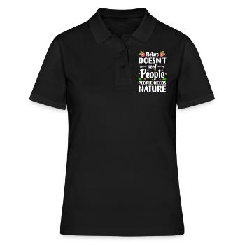 Nature Protection de l’environnement Montagnes - Polo Femme - noir - Devant - Ailine (174cm)