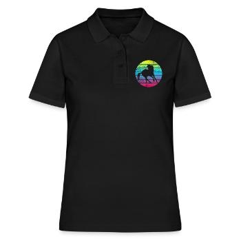 Logo de cheval - Polo Femme - noir - Devant - Ailine (174cm)