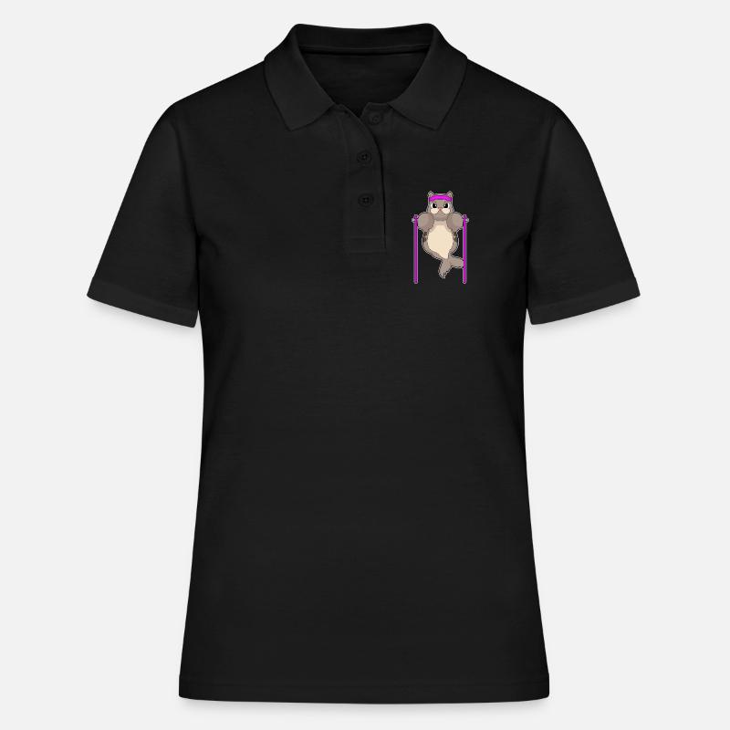 Phoque Bodybuilder Tractions Musculation - Polo Femme - noir