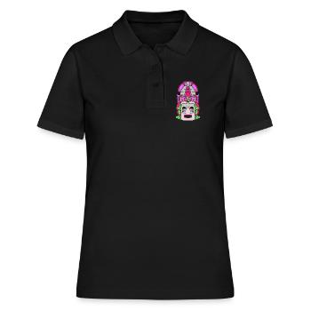 Calendrier maya inca aztèque - Polo Femme - noir - Devant - Ailine (174cm)