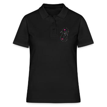 Tender Love : Hands & Hearts Design - Polo Femme - noir - Devant - Ailine (174cm)