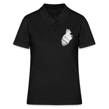 Ein Herz aus Metall - Frauen Polo Shirt - Schwarz - Vorne - Ailine (174cm)