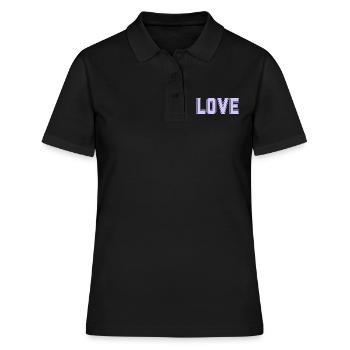 LOVE ist das Wichtigste & Stärkste im Universum - Frauen Polo Shirt - Schwarz - Vorne - Ailine (174cm)