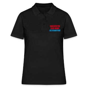 Rassisten sind keine Alternative anti rechts - Frauen Polo Shirt - Schwarz - Vorne - Ailine (174cm)