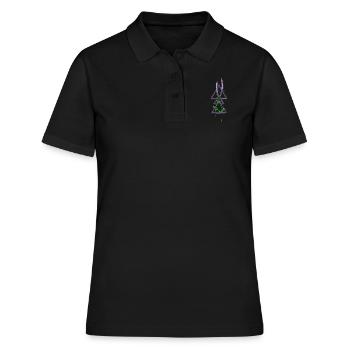 Lavendel Garten Pflanze Duft - Frauen Polo Shirt - Schwarz - Vorne - Ailine (174cm)