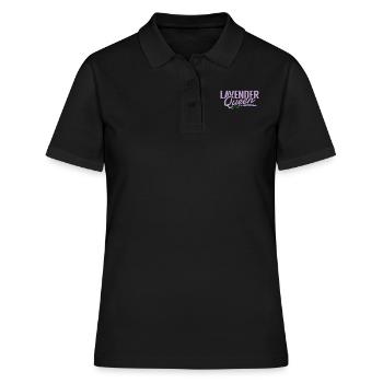 Lavendel Queen Pflanze Garten Duft - Frauen Polo Shirt - Schwarz - Vorne - Ailine (174cm)