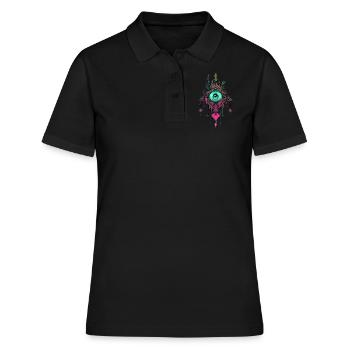 Attrape-rêves #4 - Polo Femme - noir - Devant - Ailine (174cm)