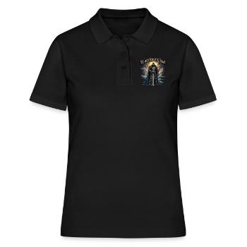 WARRIOR OF GOD - Schwarzer Ritter - Frauen Polo Shirt - Schwarz - Vorne - Ailine (174cm)