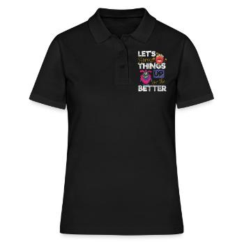 Les monstres effraient terriblement mignons - Polo Femme - noir - Devant - Ailine (174cm)