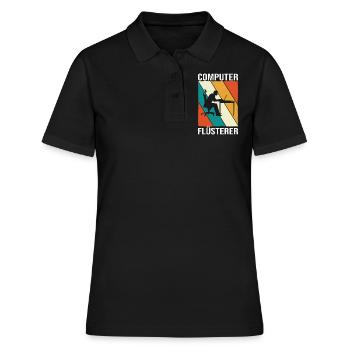 Programmierer Informatiker Informatik - Frauen Polo Shirt - Schwarz - Vorne - Ailine (174cm)