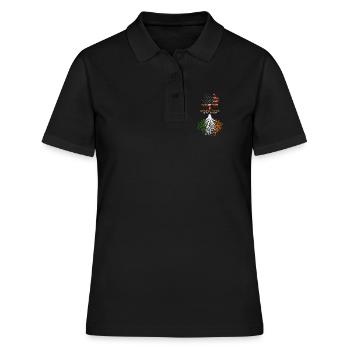 American Grown Irish Roots Irland Flagge - Frauen Polo Shirt - Schwarz - Vorne - Ailine (174cm)