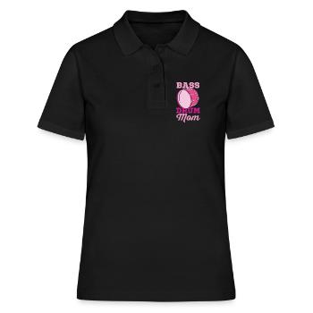 Maman grosse caisse - Polo Femme - noir - Devant - Ailine (174cm)